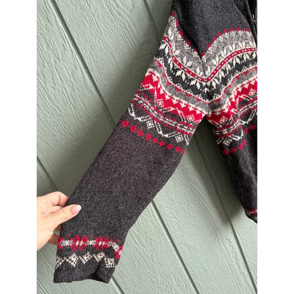 Vintage Tiara International Fair Isle Zip-Up Sweater, Large - Picture 3 of 6